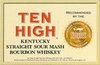 Ten High - Kentucky Straight Sour Mash Bourbon Whiskey (375ml) (375ml)